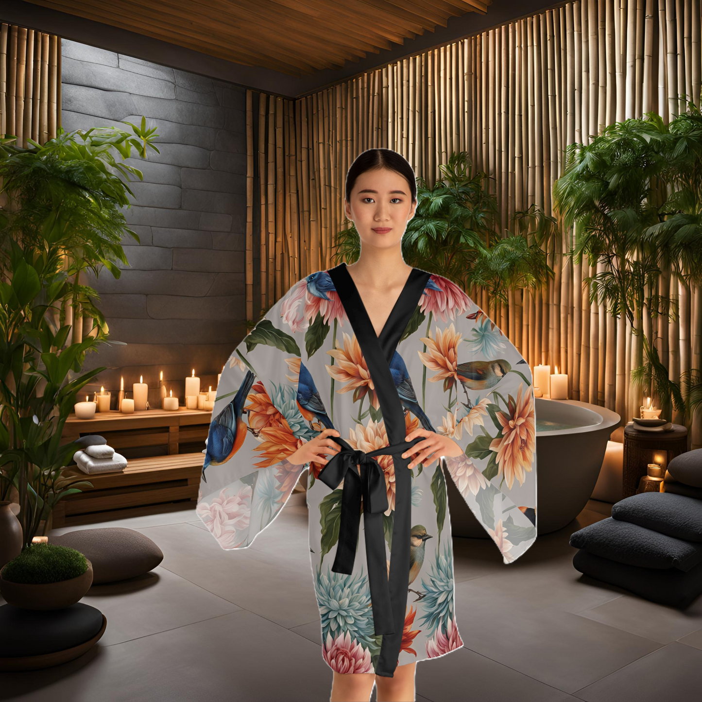 |Serenity Garden Kimono Robe | EI Fashion Apparel