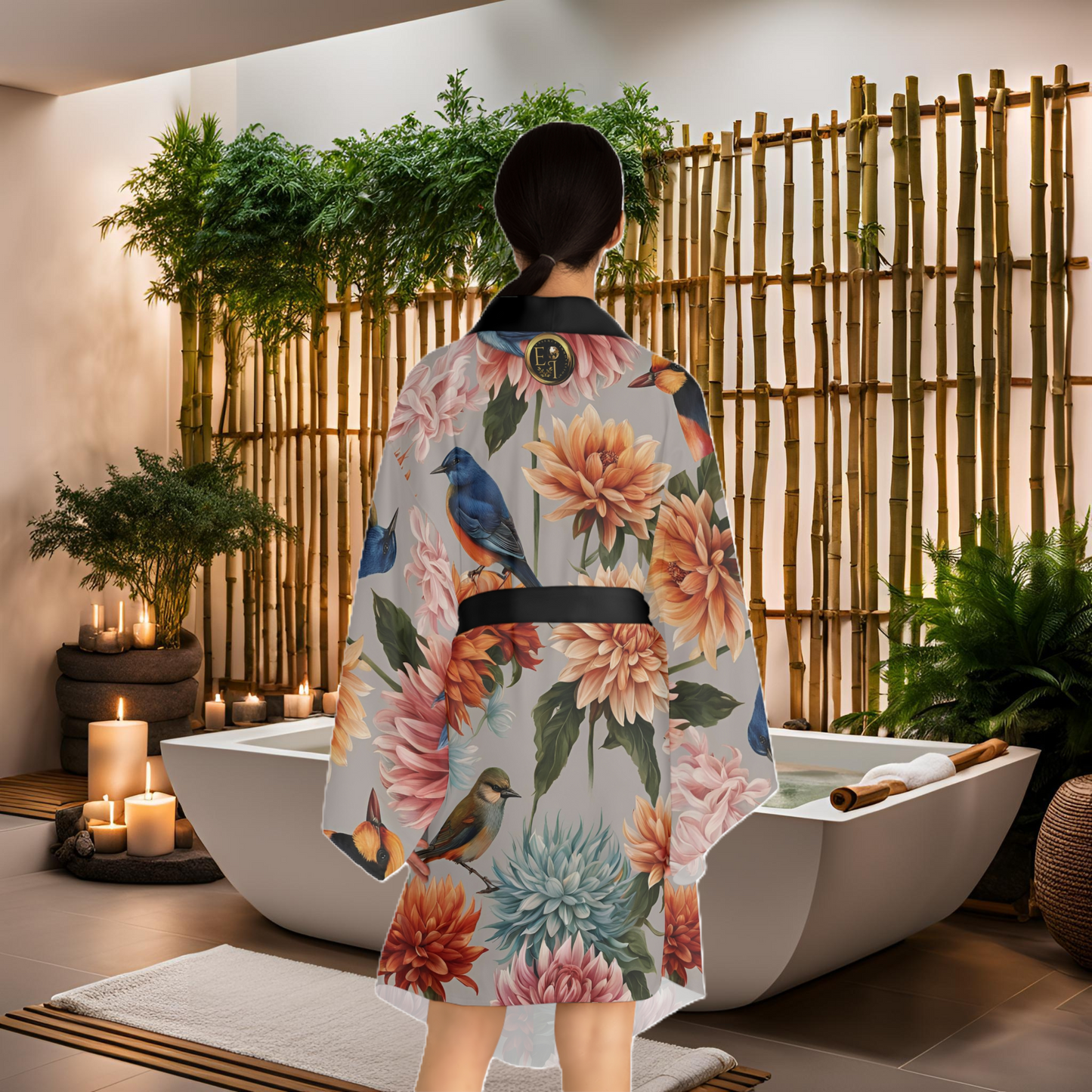 |Serenity Garden Kimono Robe | EI Fashion Apparel