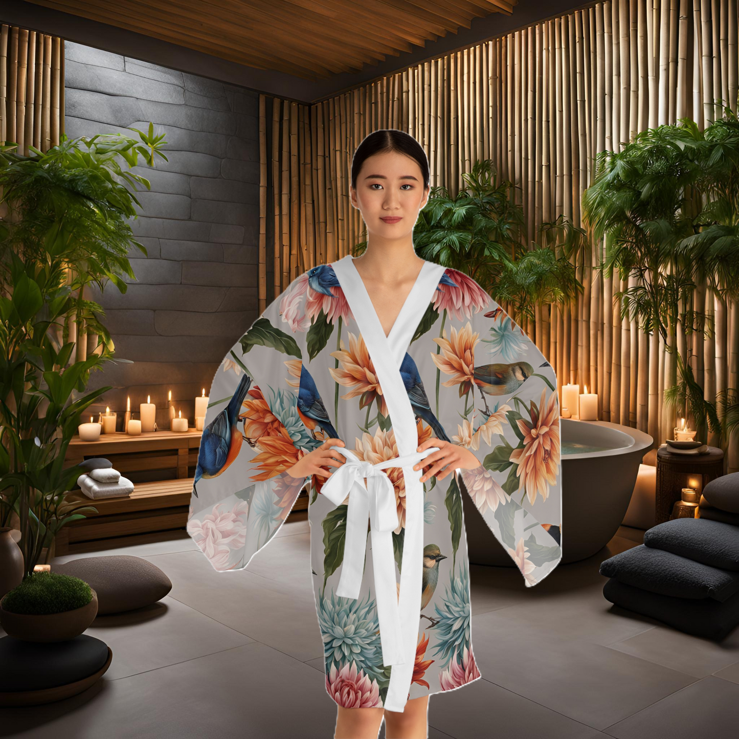 |Serenity Garden Kimono Robe | EI Fashion Apparel