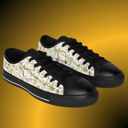 Bohemian Butterfly | Noir Edition Low-Top Sneakers | Luxury Streetwear