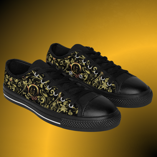 Bohemian Butterfly | Noir Edition Low-Top Sneakers | Luxury Streetwear