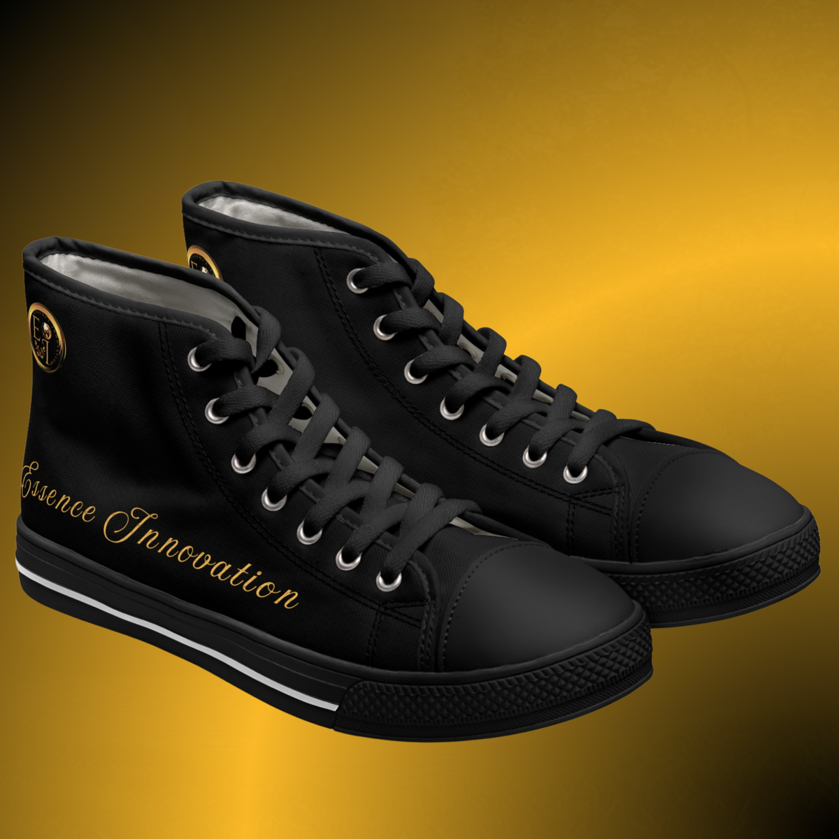 Essence Innovation High-Top Sneakers | Classic Edition | Black Canvas