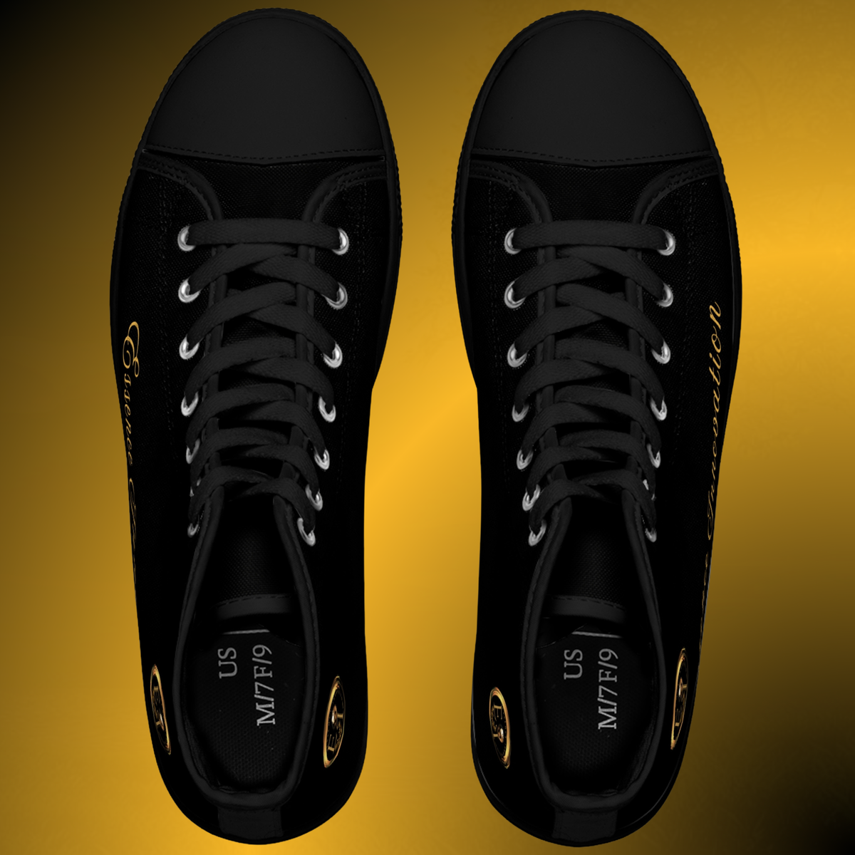Essence Innovation High-Top Sneakers | Classic Edition | Black Canvas
