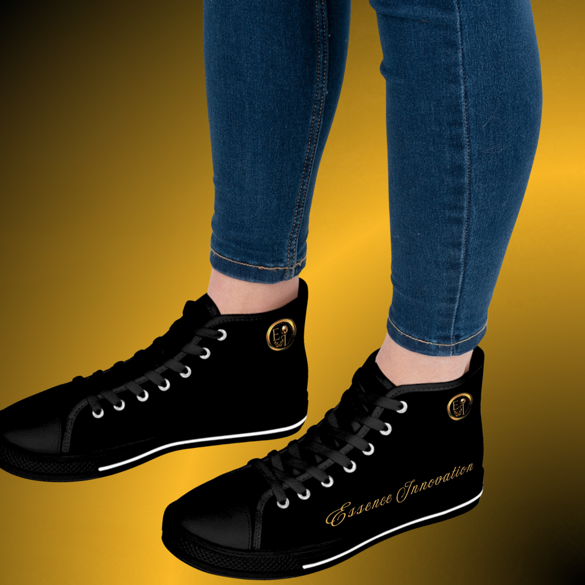 Essence Innovation High-Top Sneakers | Classic Edition | Black Canvas