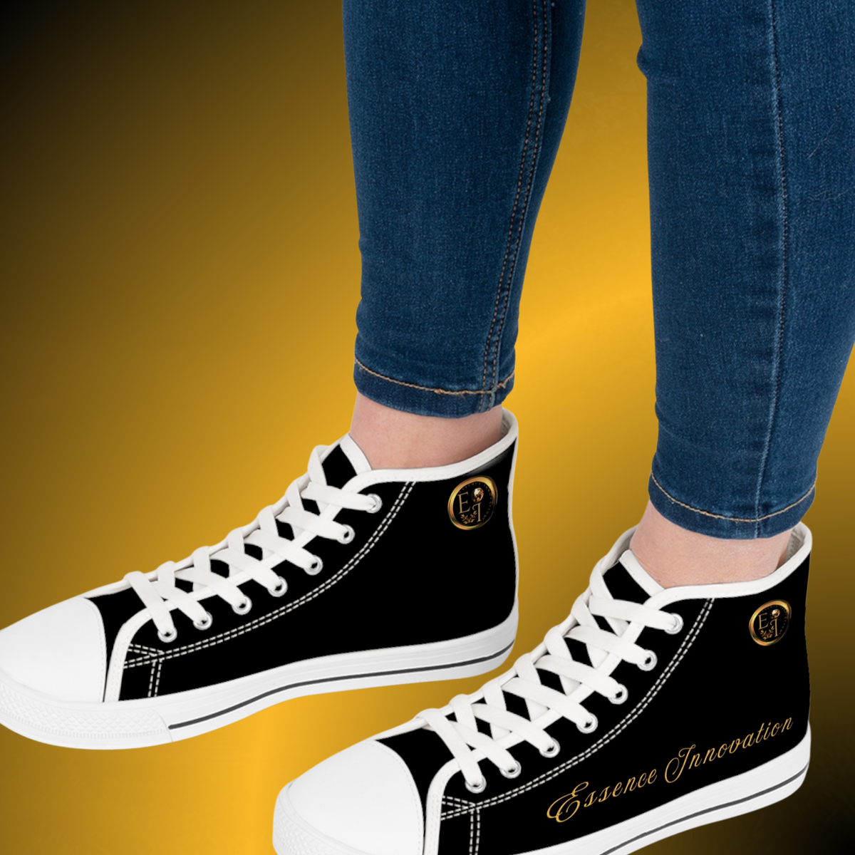 Essence Innovation High-Top Sneakers | Classic Edition | Black Canvas