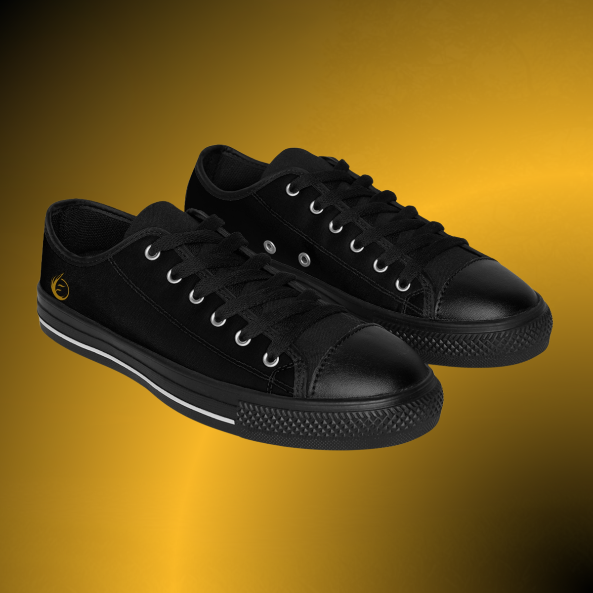 Women’s Essence Core Canvas Low Tops – Noir Edition