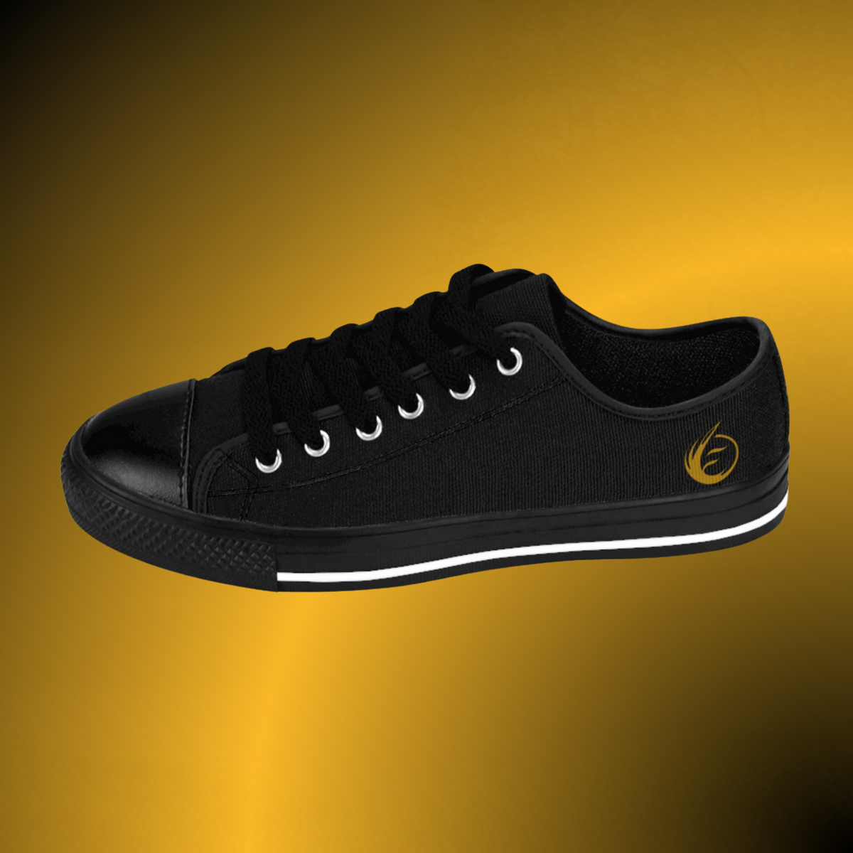 Women’s Essence Core Canvas Low Tops – Noir Edition
