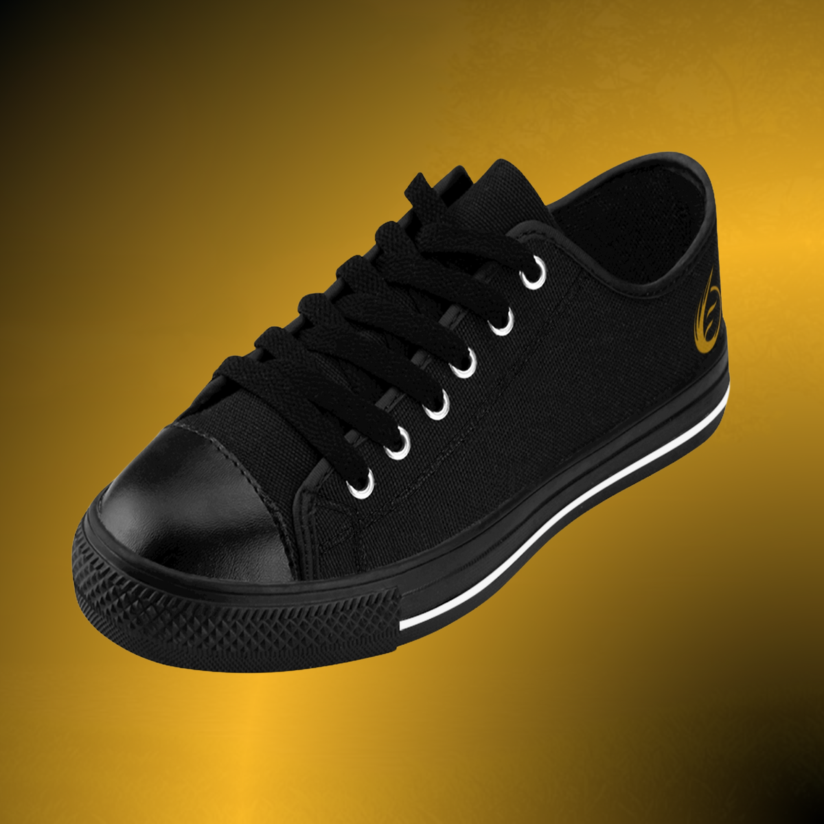 Women’s Essence Core Canvas Low Tops – Noir Edition
