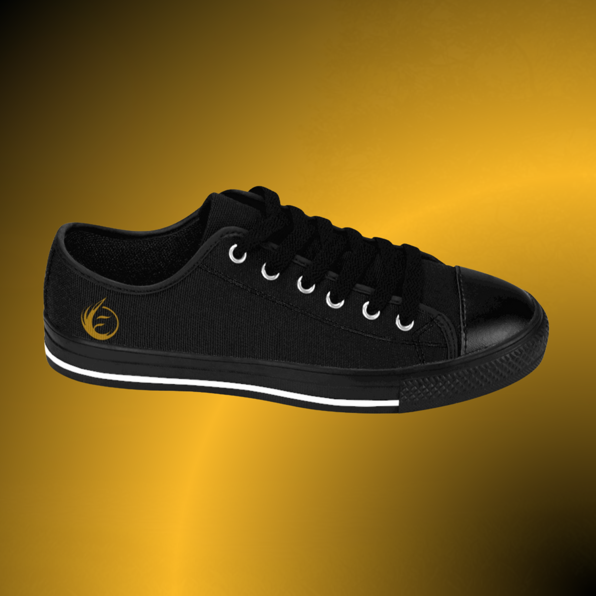 Women’s Essence Core Canvas Low Tops – Noir Edition