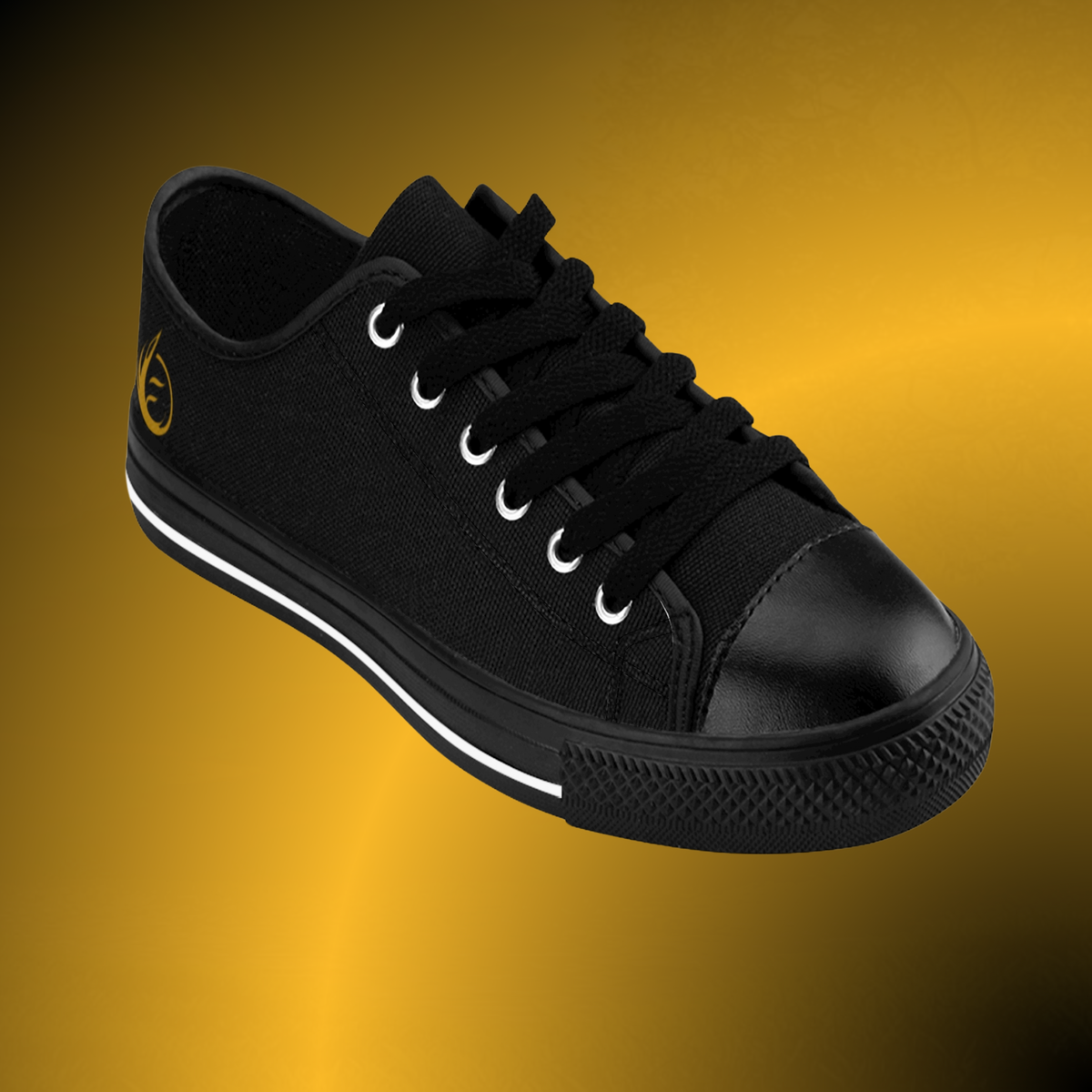 Women’s Essence Core Canvas Low Tops – Noir Edition