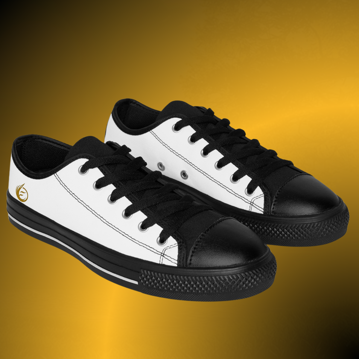 Women’s Essence Core Canvas Low Tops – Blanc Noir Edition