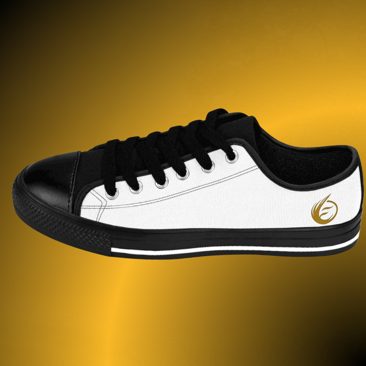 Women’s Essence Core Canvas Low Tops – Blanc Noir Edition