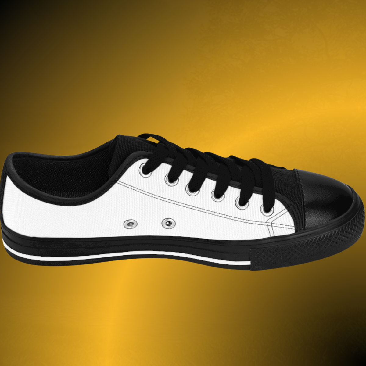 Women’s Essence Core Canvas Low Tops – Blanc Noir Edition