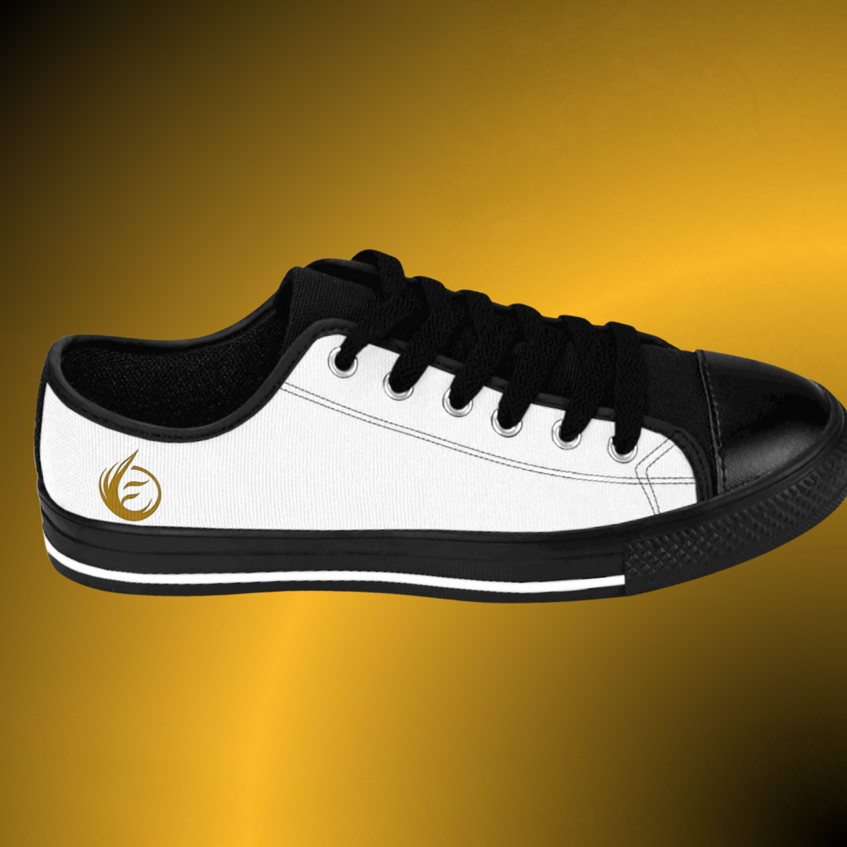 Women’s Essence Core Canvas Low Tops – Blanc Noir Edition