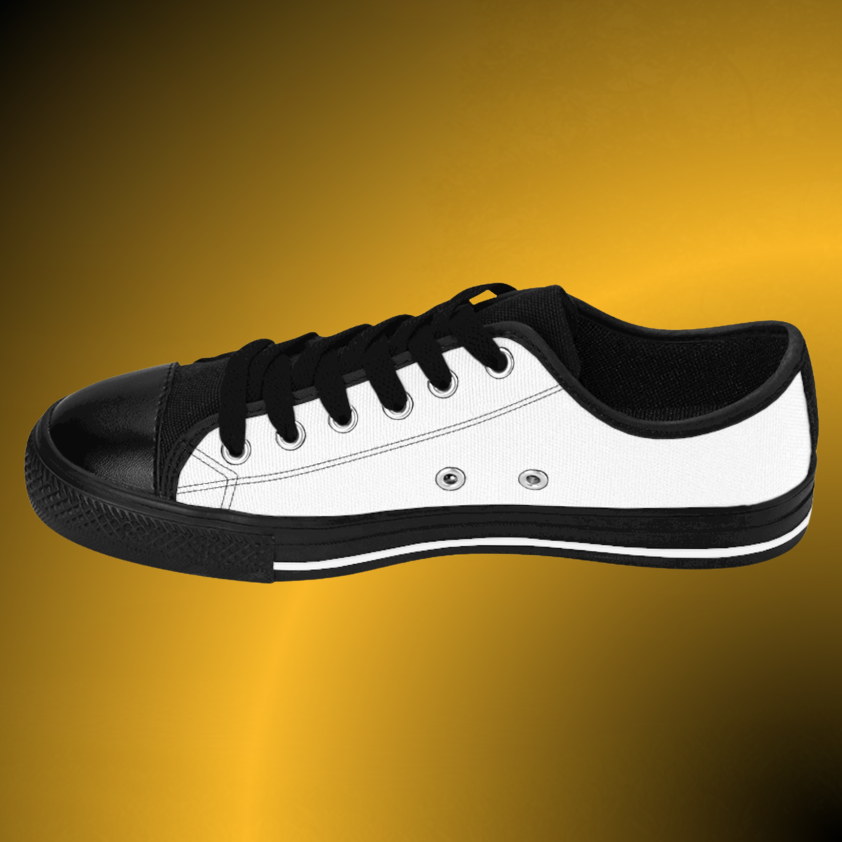 Women’s Essence Core Canvas Low Tops – Blanc Noir Edition