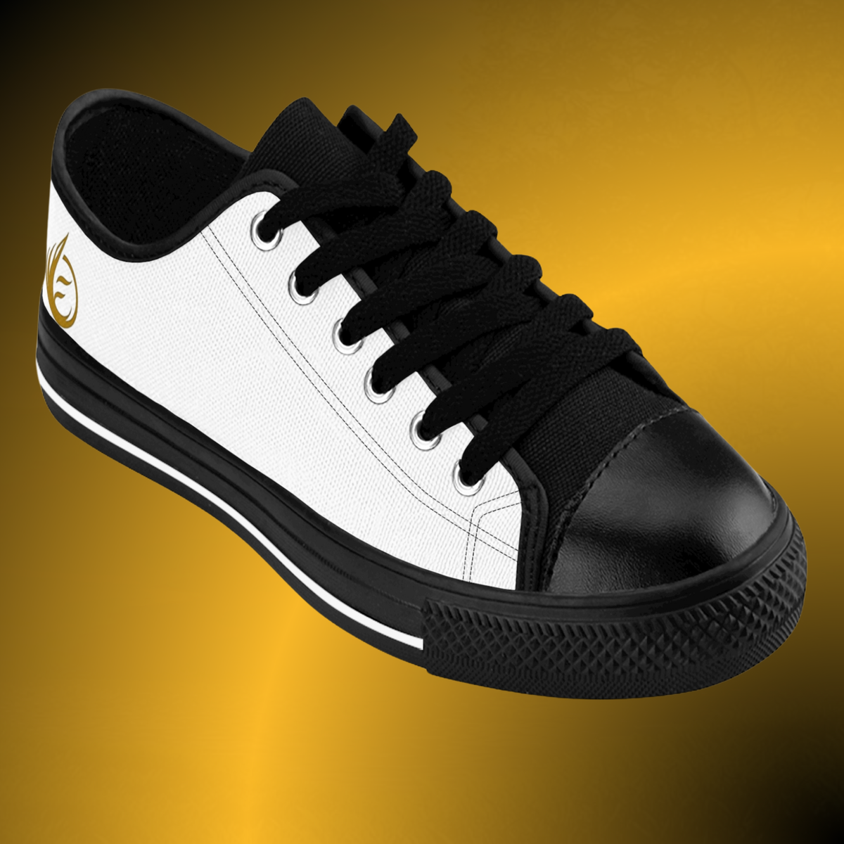 Women’s Essence Core Canvas Low Tops – Blanc Noir Edition