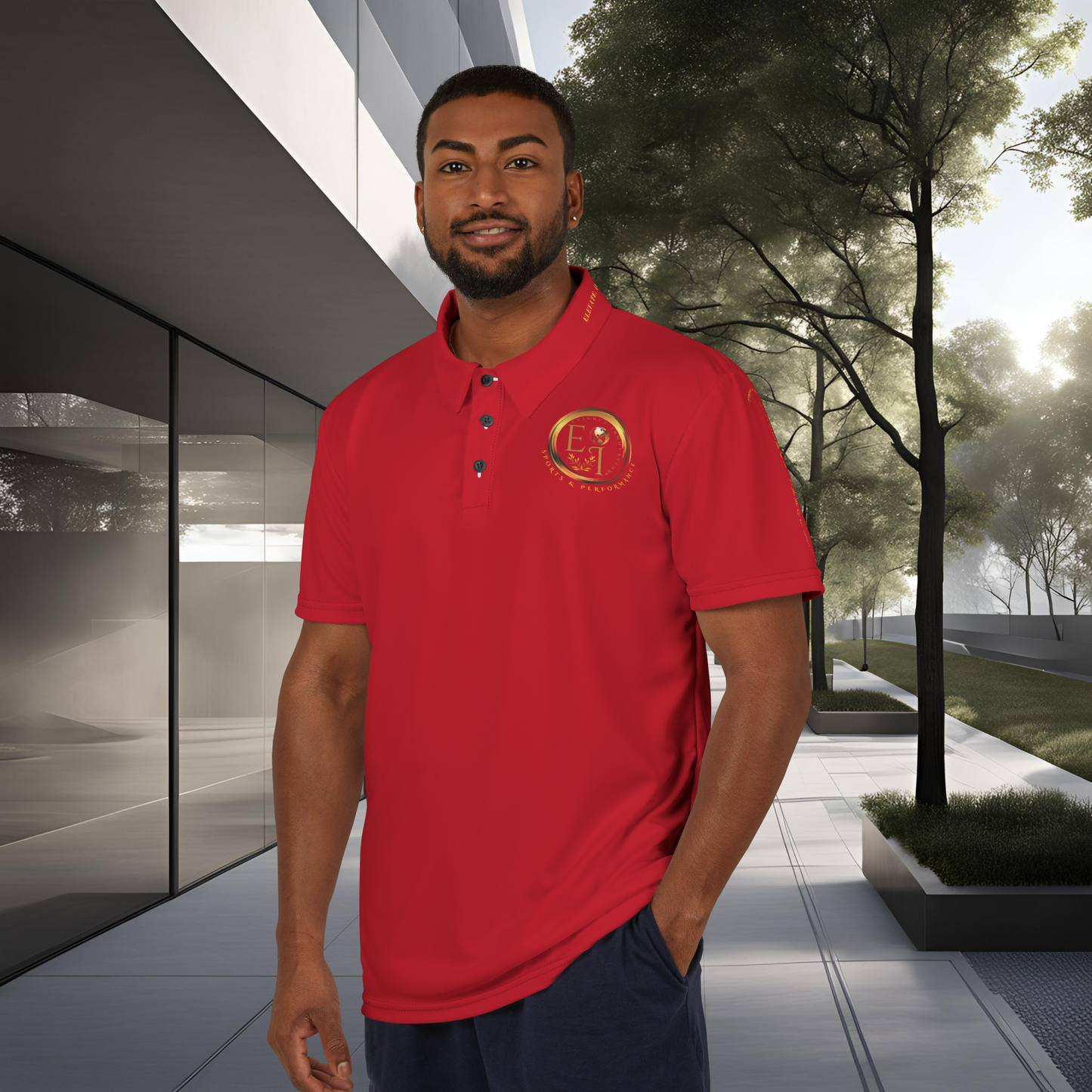 Seek More Elevation X | Unisex Performance Polo Dark Red | EI Sports