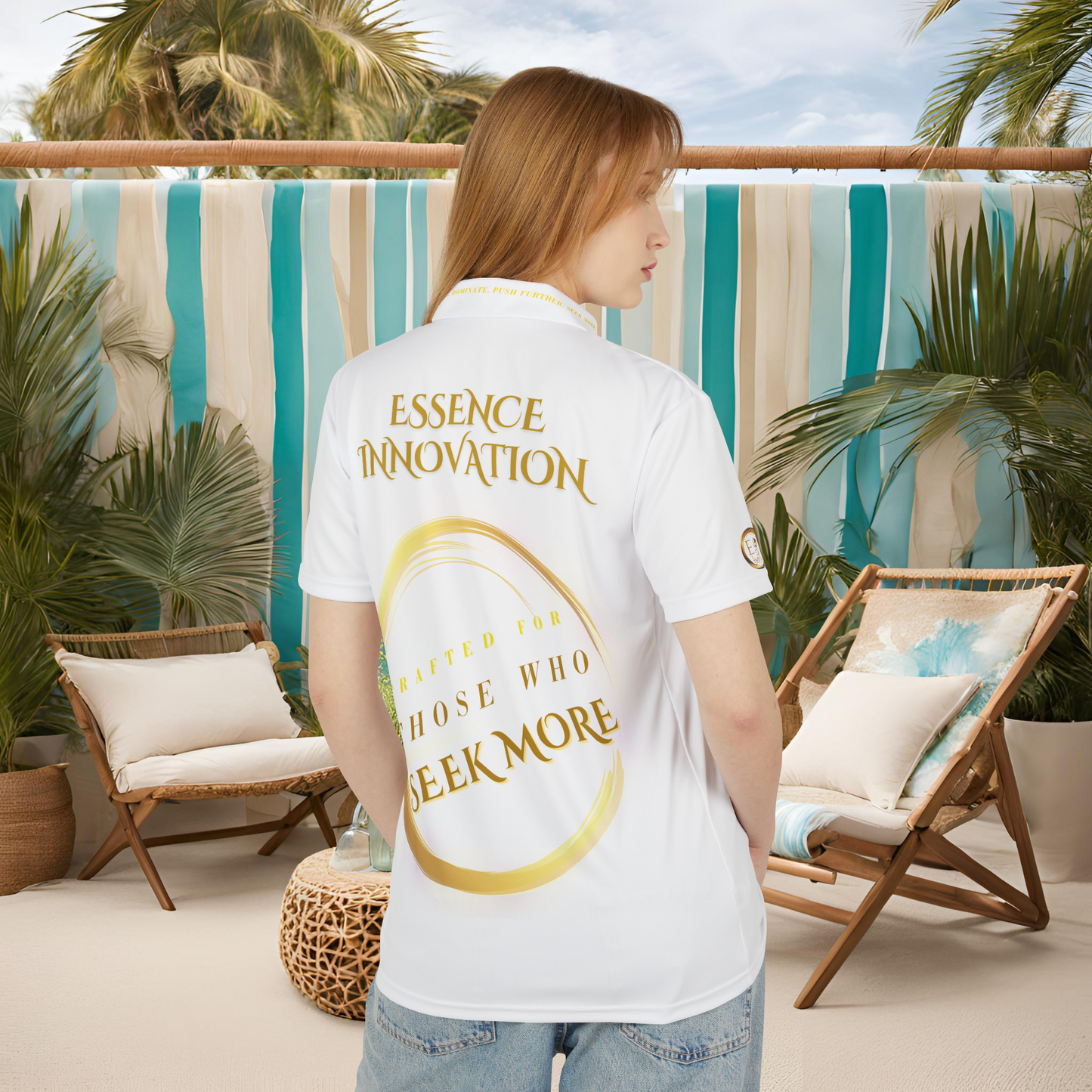 Seek More Elevation VI | Unisex Performance Polo White | EI Sports