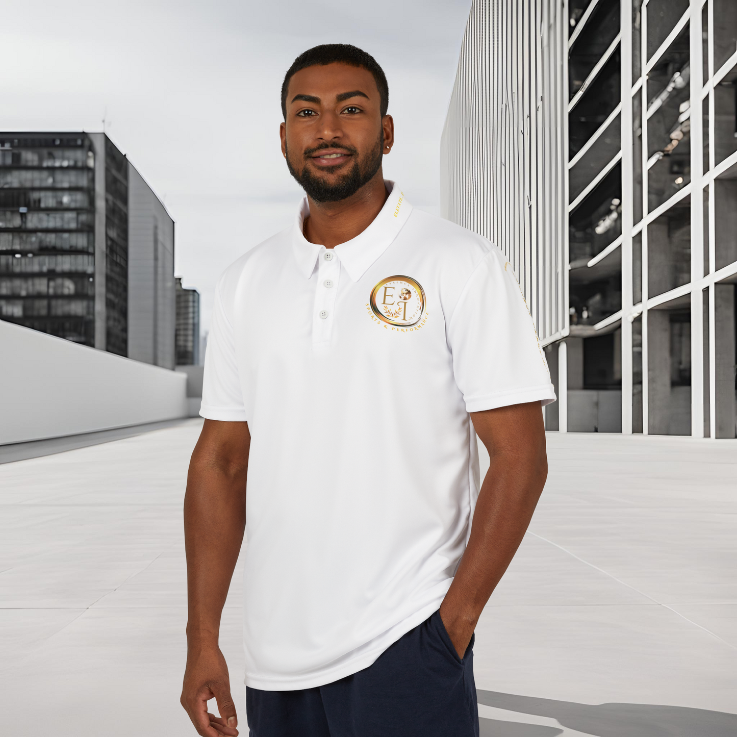 Seek More Elevation VI | Unisex Performance Polo White | EI Sports