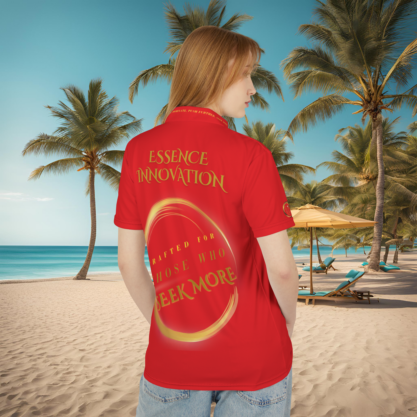 Seek More Elevation IX | Unisex Performance Polo Red | EI Sports