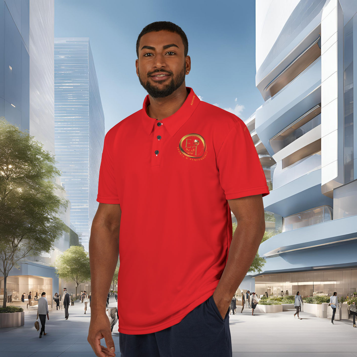 Seek More Elevation IX | Unisex Performance Polo Red | EI Sports