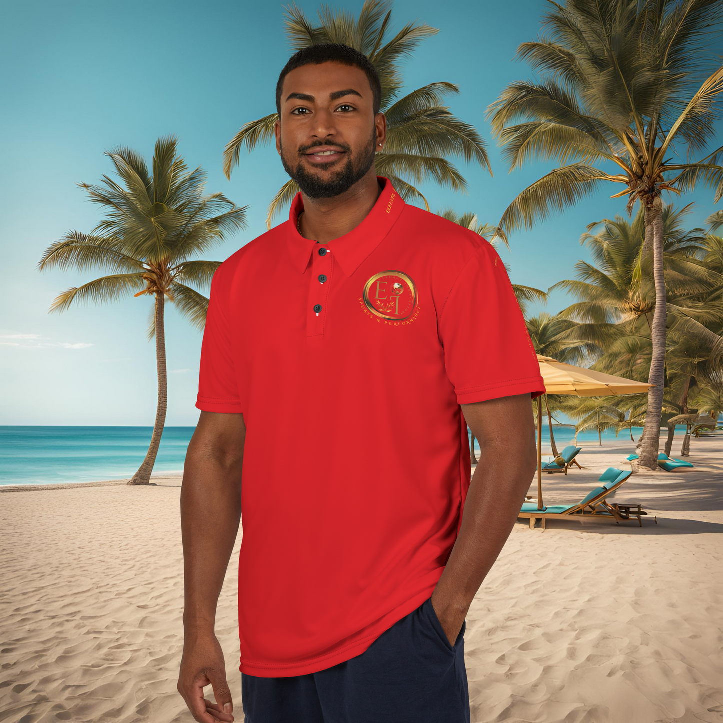 Seek More Elevation IX | Unisex Performance Polo Red | EI Sports