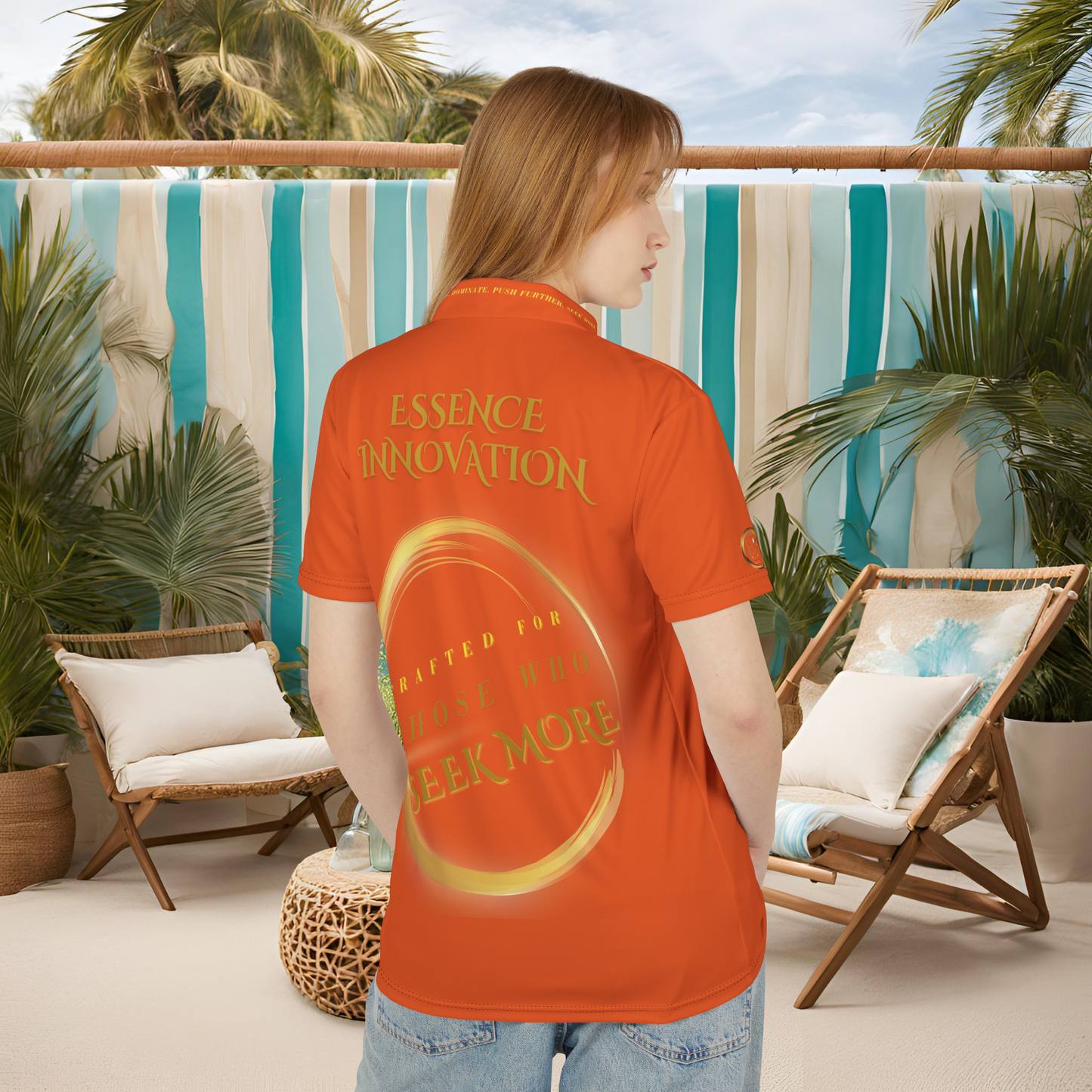 Seek More Elevation XI | Unisex Performance Polo Orange | EI Sports