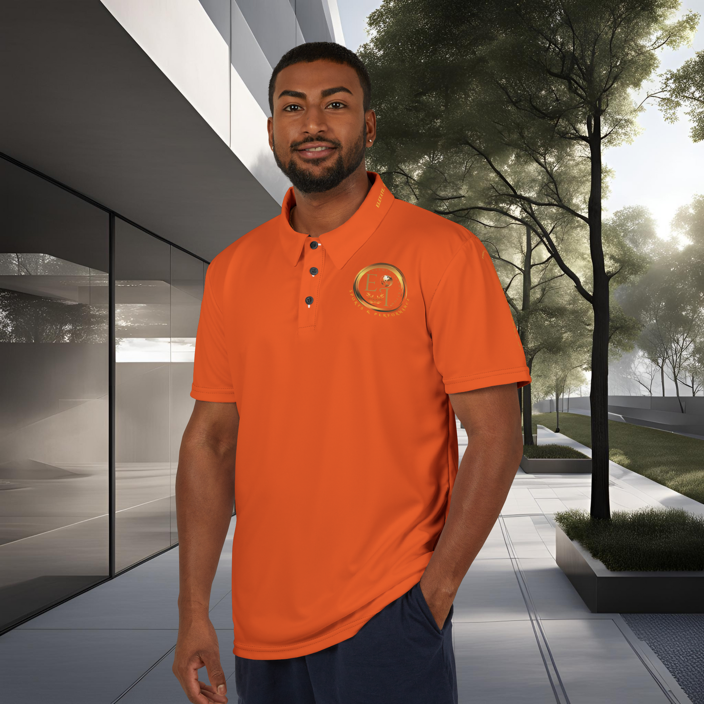 Seek More Elevation XI | Unisex Performance Polo Orange | EI Sports