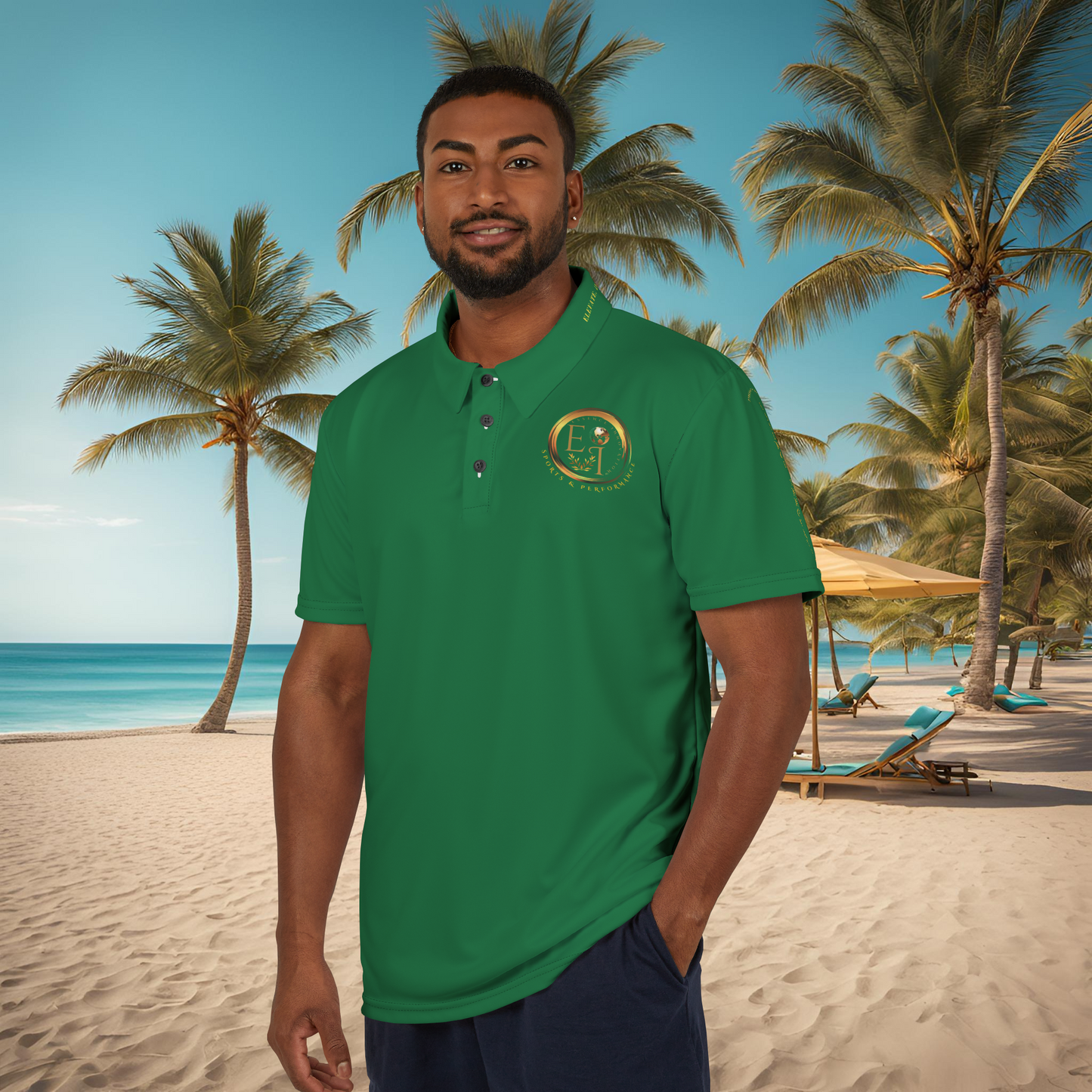 Seek More Elevation XII | Unisex Performance Polo Dark Green | EI Sports