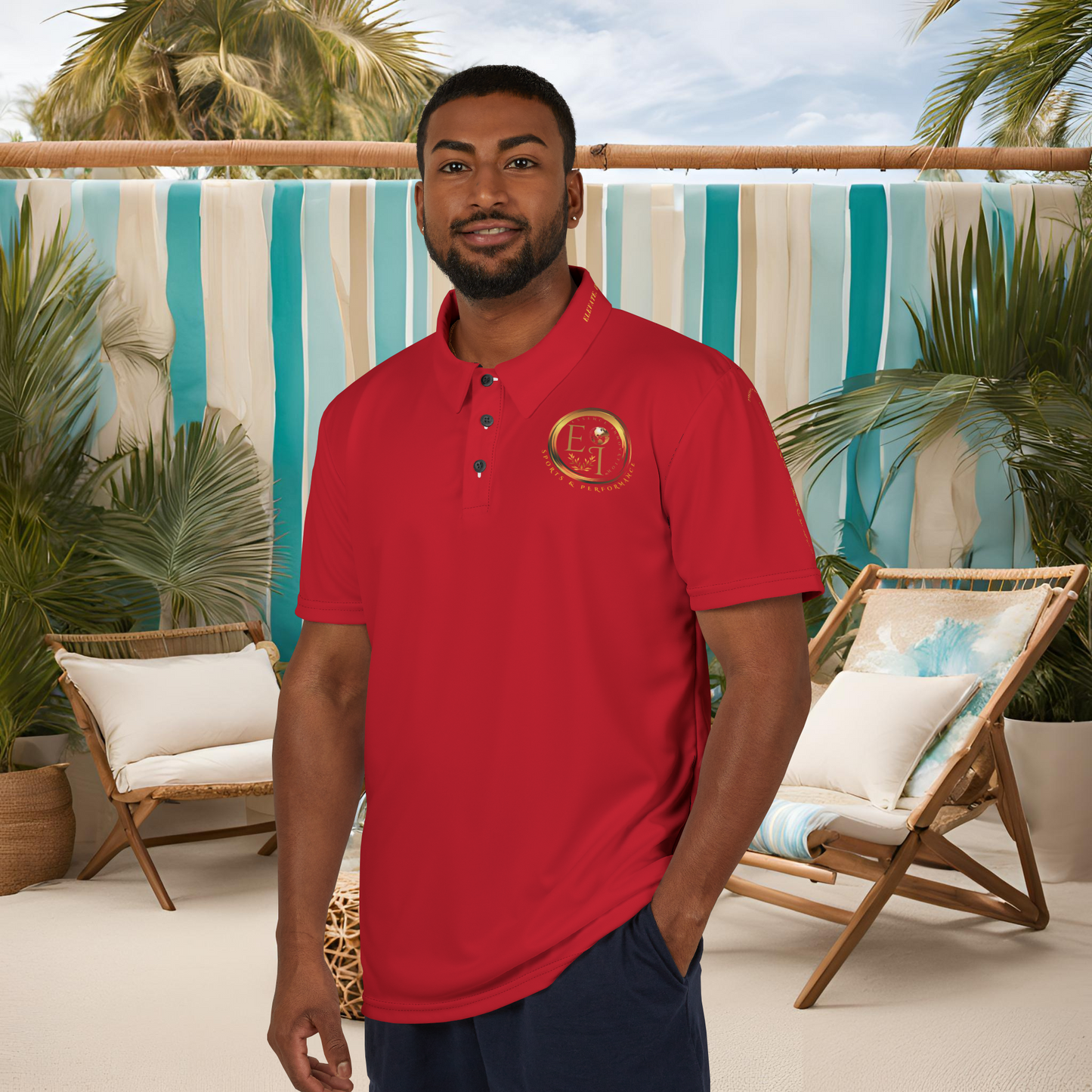 Seek More Elevation X | Unisex Performance Polo Dark Red | EI Sports