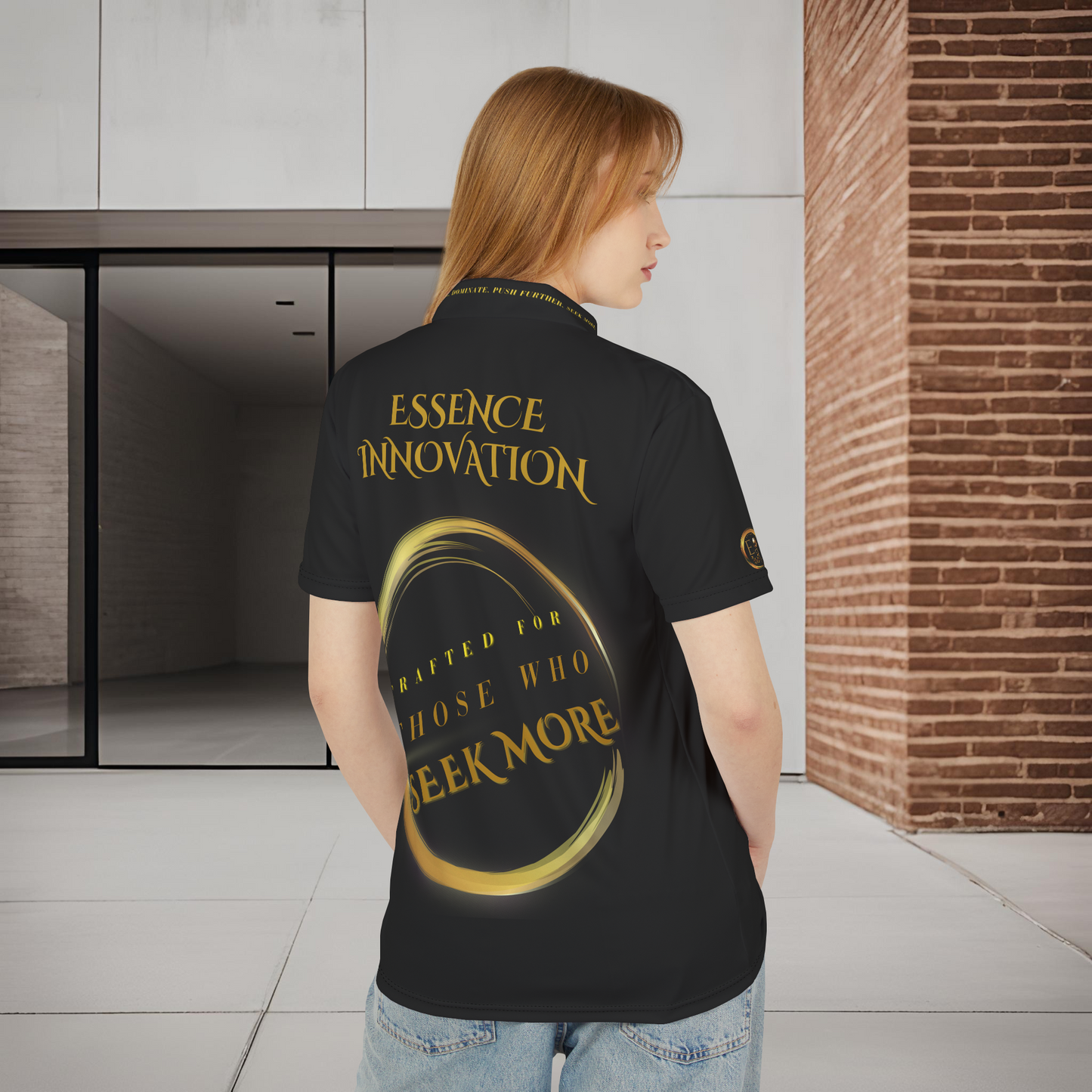 Seek More Elevation VII | Unisex Performance Polo Black | EI Sports