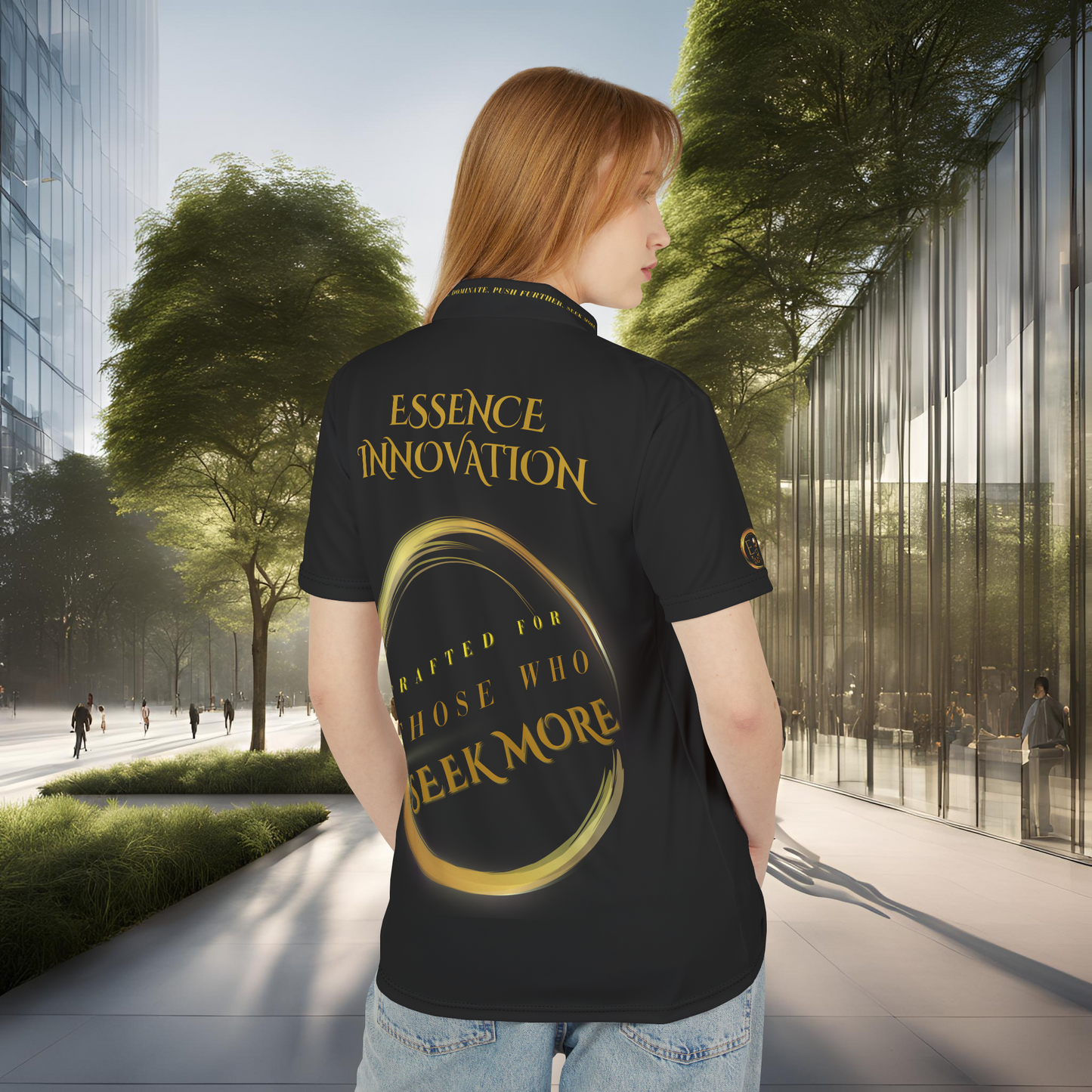 Seek More Elevation VII | Unisex Performance Polo Black | EI Sports