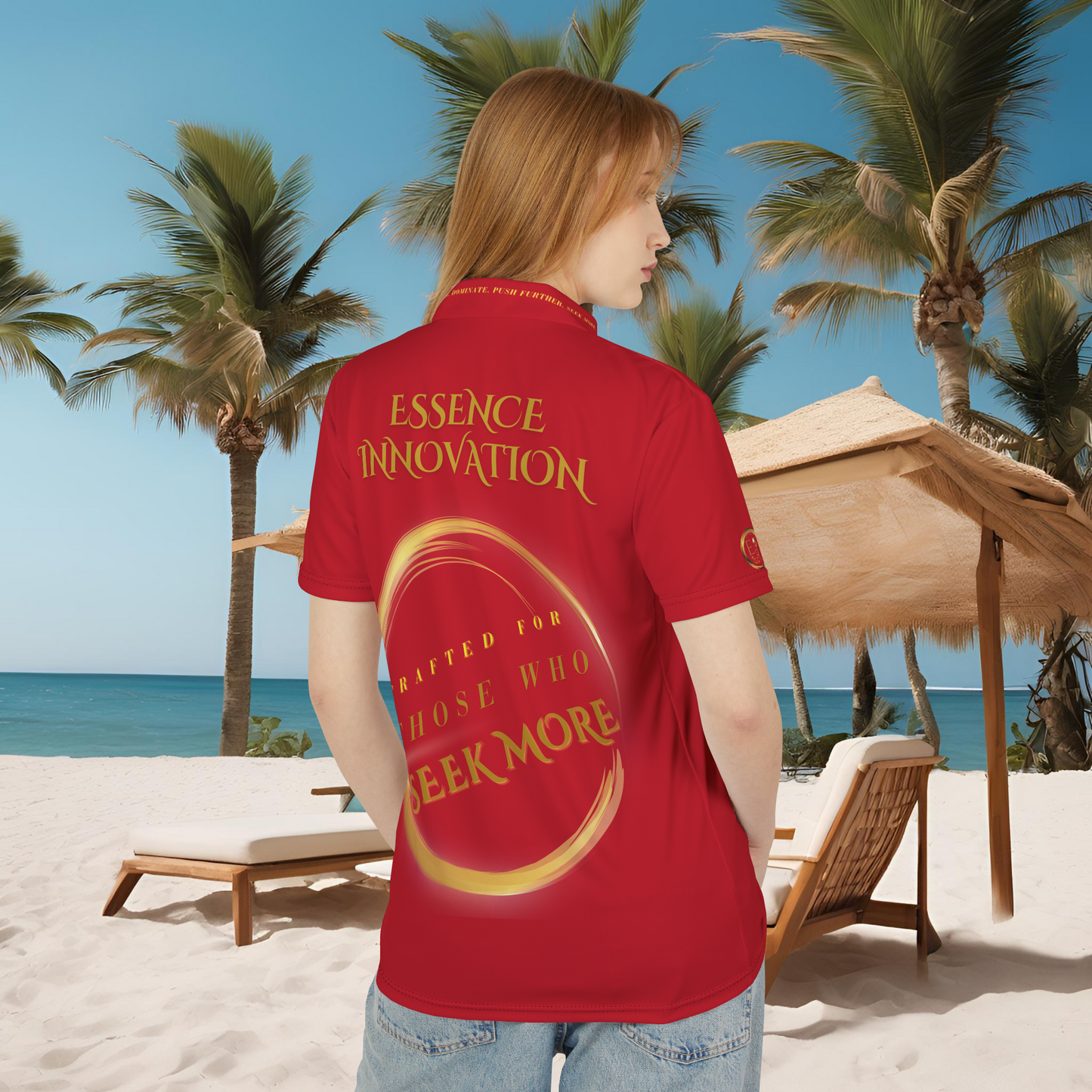 Seek More Elevation X | Unisex Performance Polo Dark Red | EI Sports