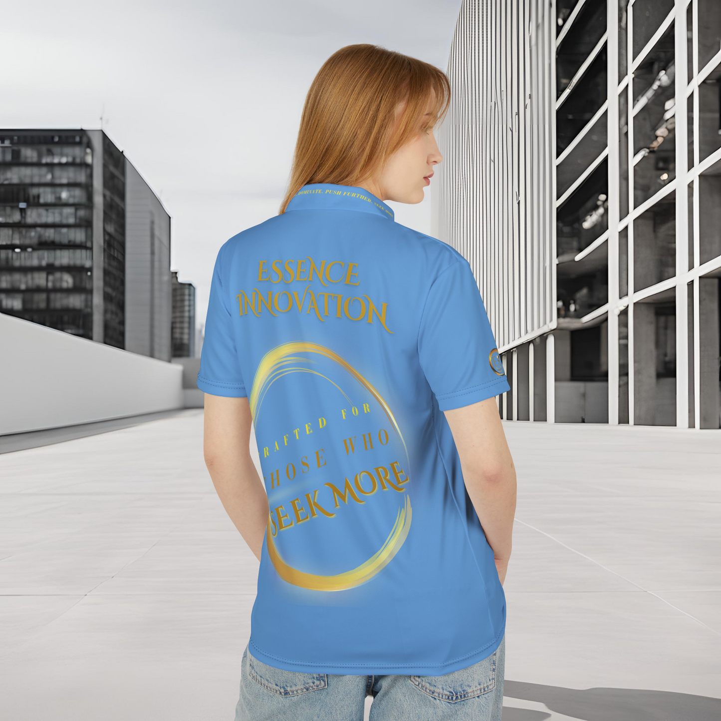 Seek More Elevation XIV | Unisex Performance Polo Light Blue | EI Sports