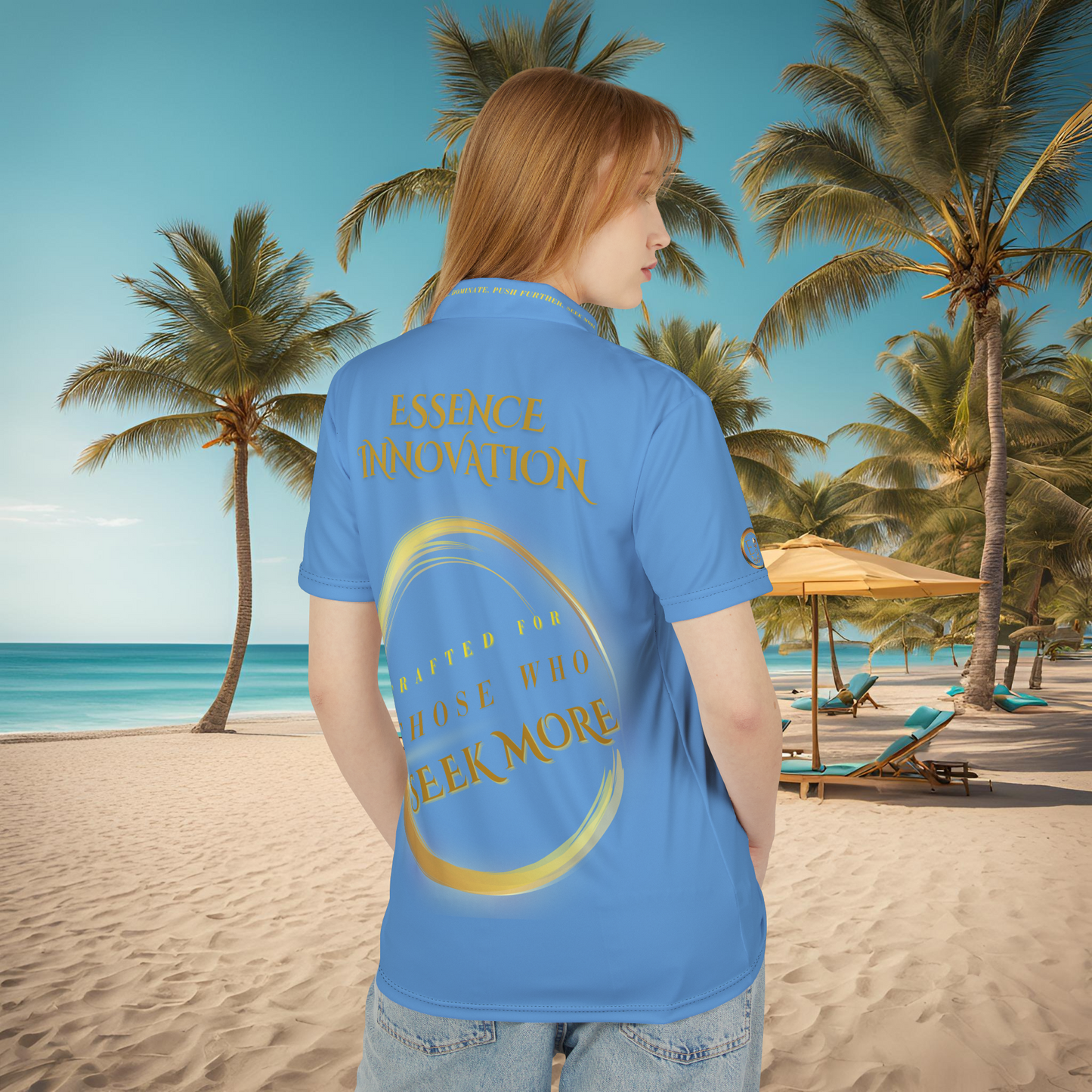 Seek More Elevation XIV | Unisex Performance Polo Light Blue | EI Sports