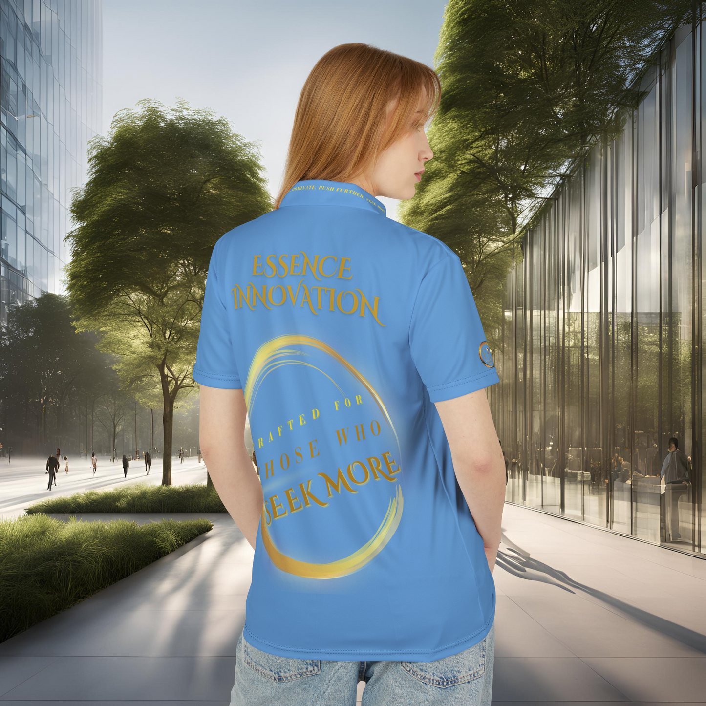 Seek More Elevation XIV | Unisex Performance Polo Light Blue | EI Sports