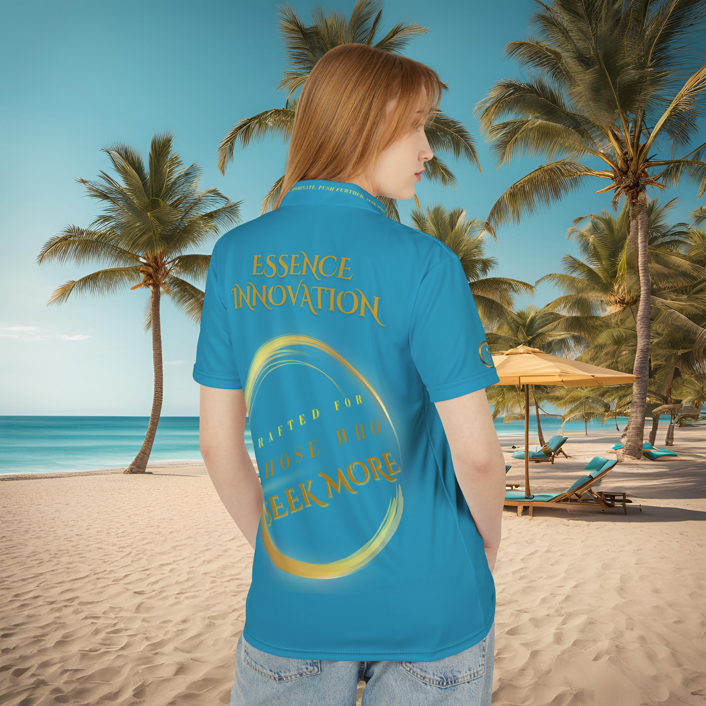 Seek More Elevation XV | Unisex Performance Polo Turquoise | EI Sports