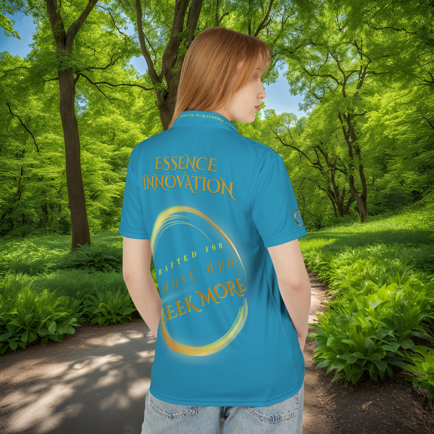 Seek More Elevation XV | Unisex Performance Polo Turquoise | EI Sports