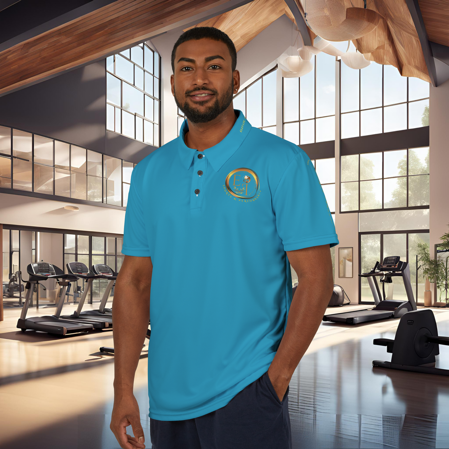 Seek More Elevation XV | Unisex Performance Polo Turquoise | EI Sports
