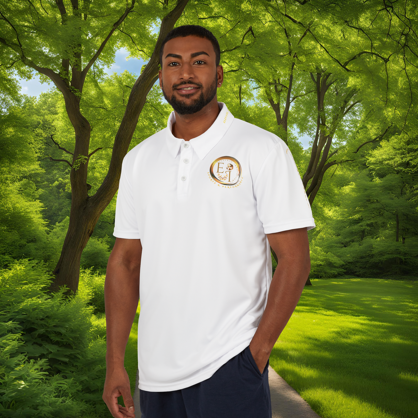 Seek More Elevation VI | Unisex Performance Polo White | EI Sports