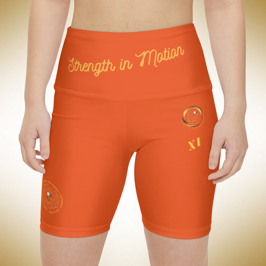 Strength In Motion XI | Ladies Workout Shorts | Orange