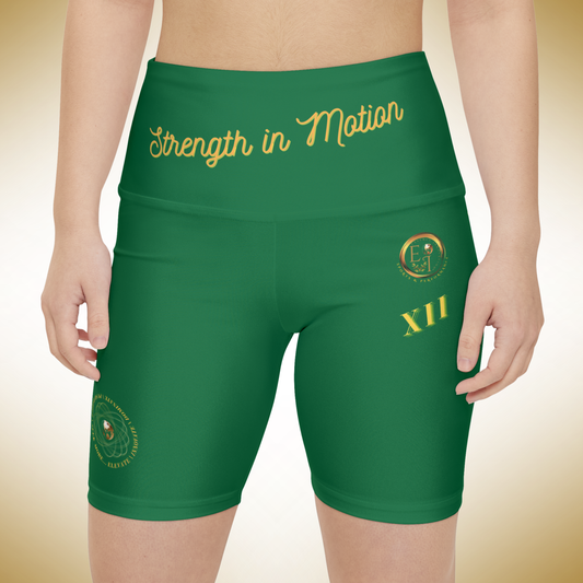 Strength In Motion XII | Ladies Workout Shorts | Dark Green