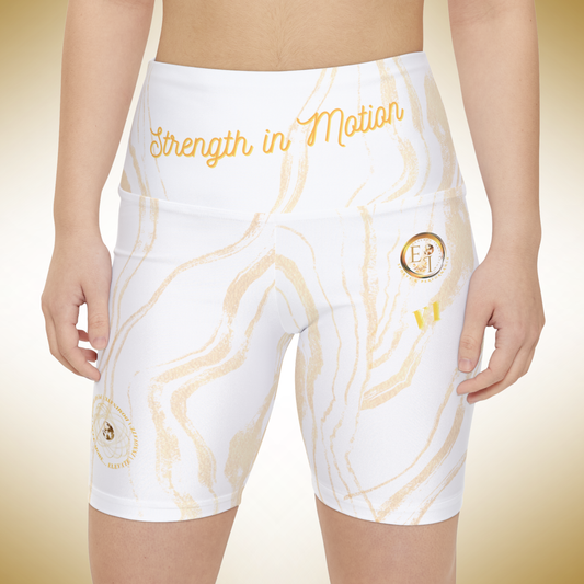 Stripes In Motion VI | Ladies Workout Shorts | White