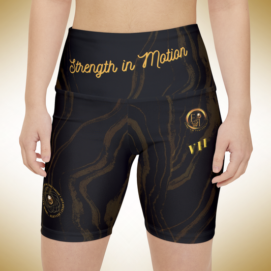 Stripes In Motion VII | Ladies Workout Shorts | Black