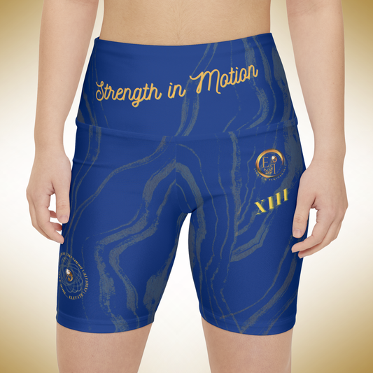 Stripes In Motion XIII | Ladies Workout Shorts | Dark Blue