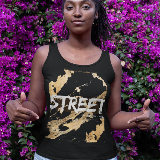 STREET Gold Graffiti VI | Unisex Tank Top | Black