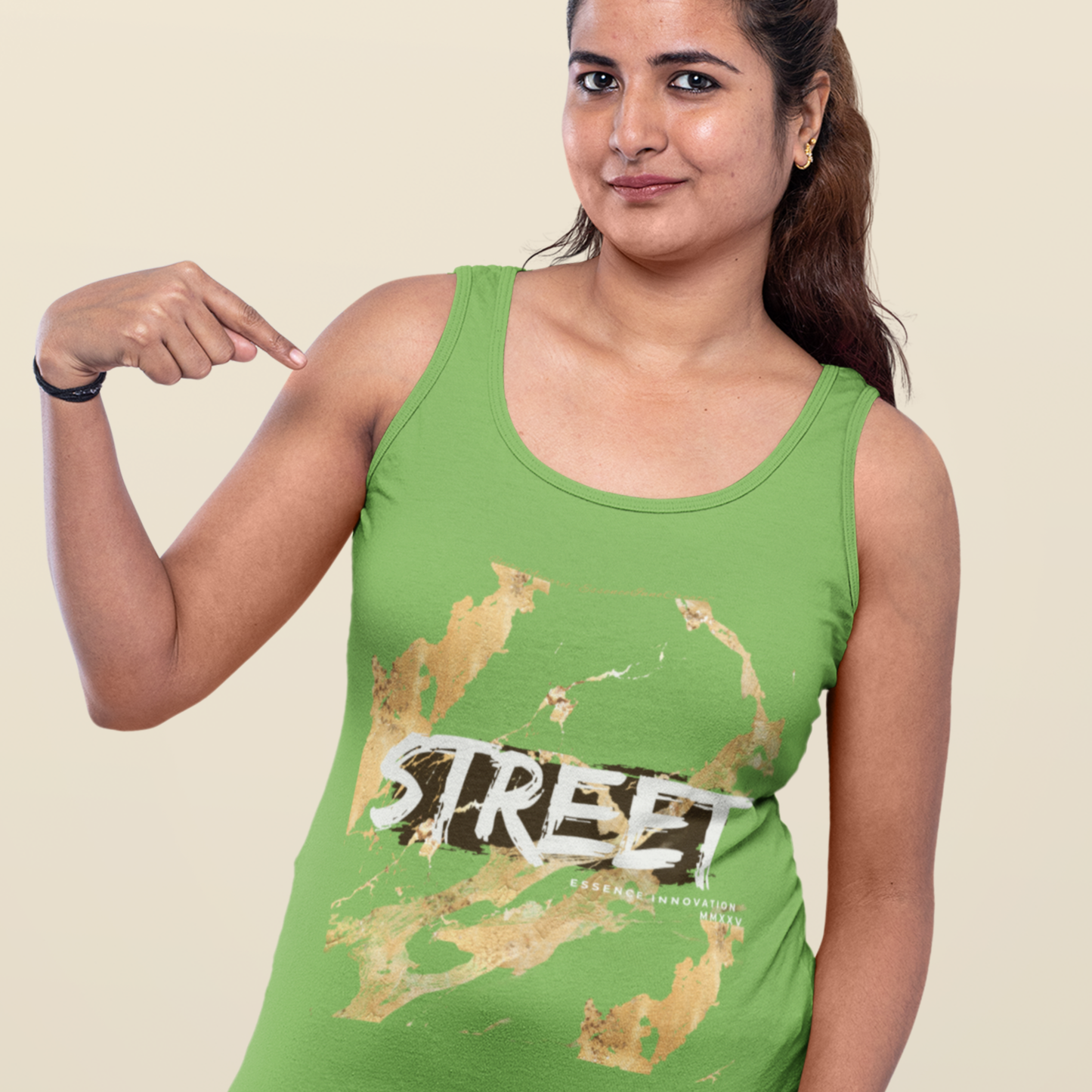 STREET Gold Graffiti XXIV | Unisex Tank Top | Light Green