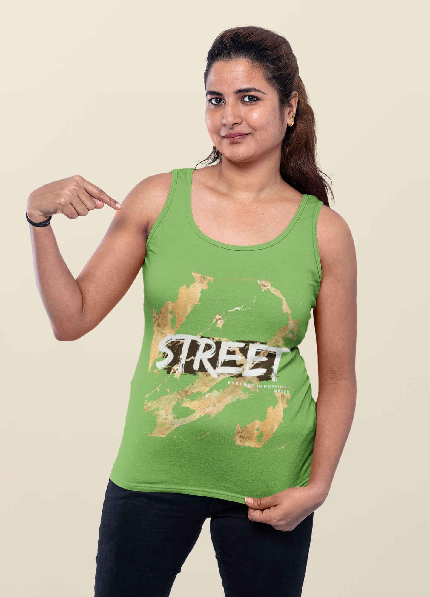 STREET Gold Graffiti XXIV | Unisex Tank Top | Light Green