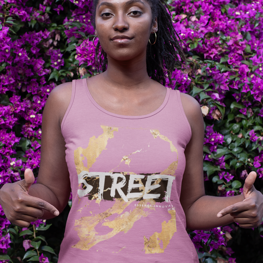 STREET Gold Graffiti XVII | Unisex Tank Top | Light Pink