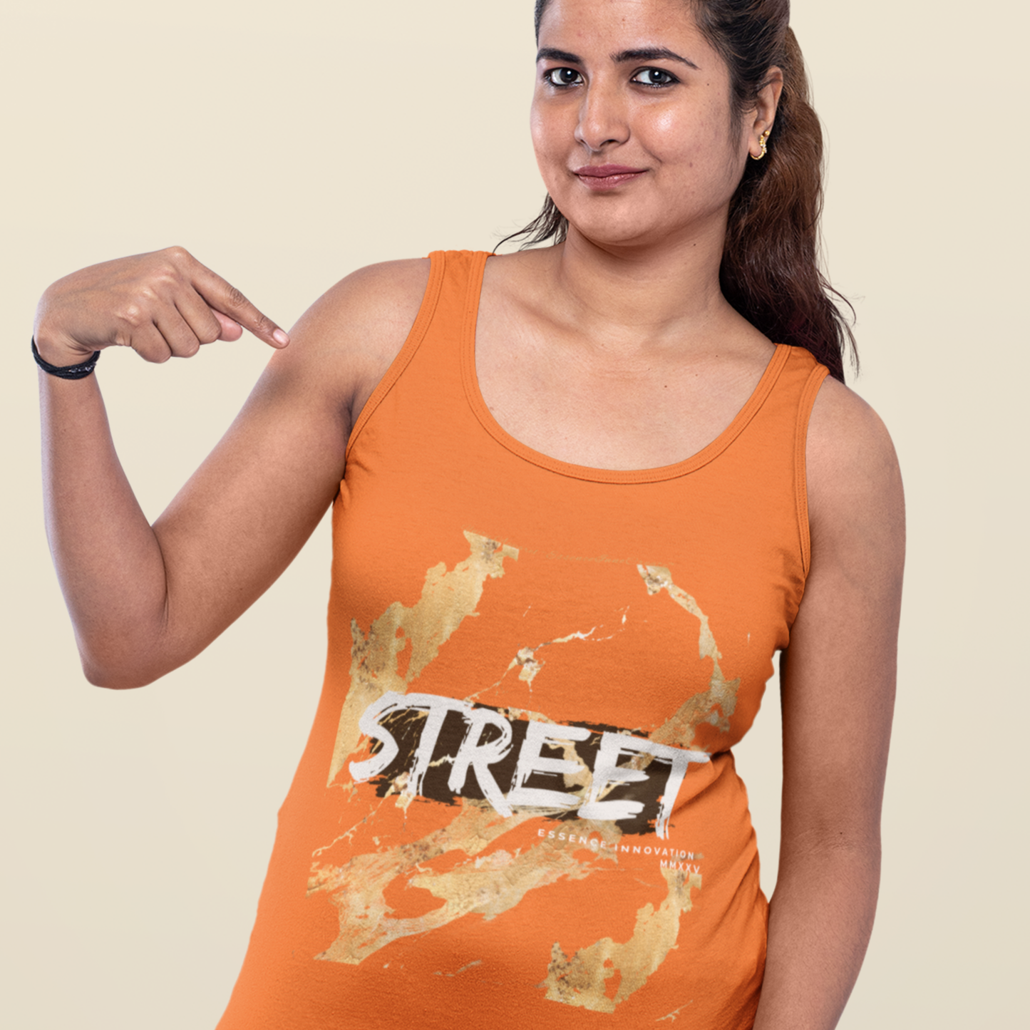 STREET Gold Graffiti XI | Unisex Tank Top | Orange